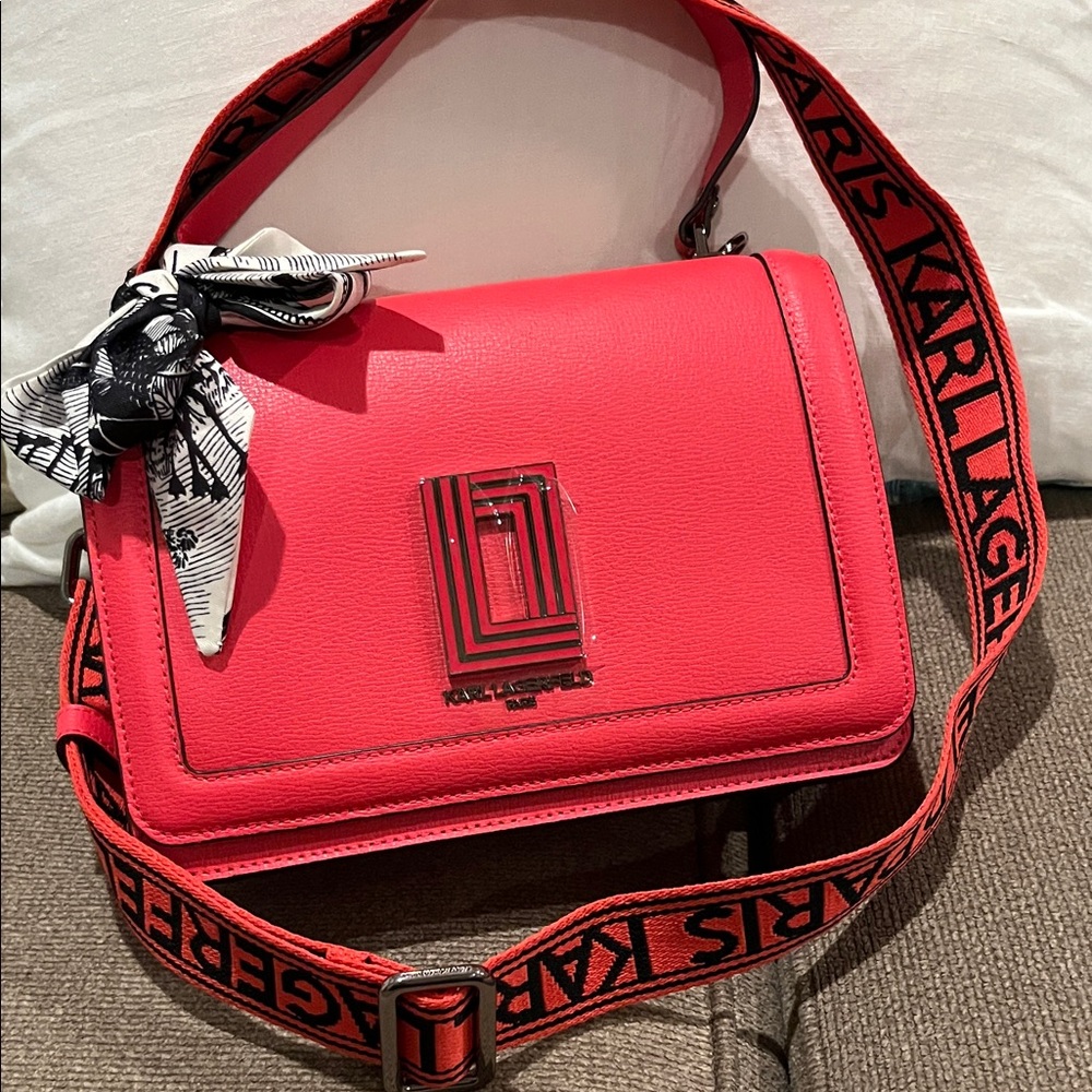 Karl Lagerfeld Vibrant Red Crossbody Bag - Picture 5 of 6